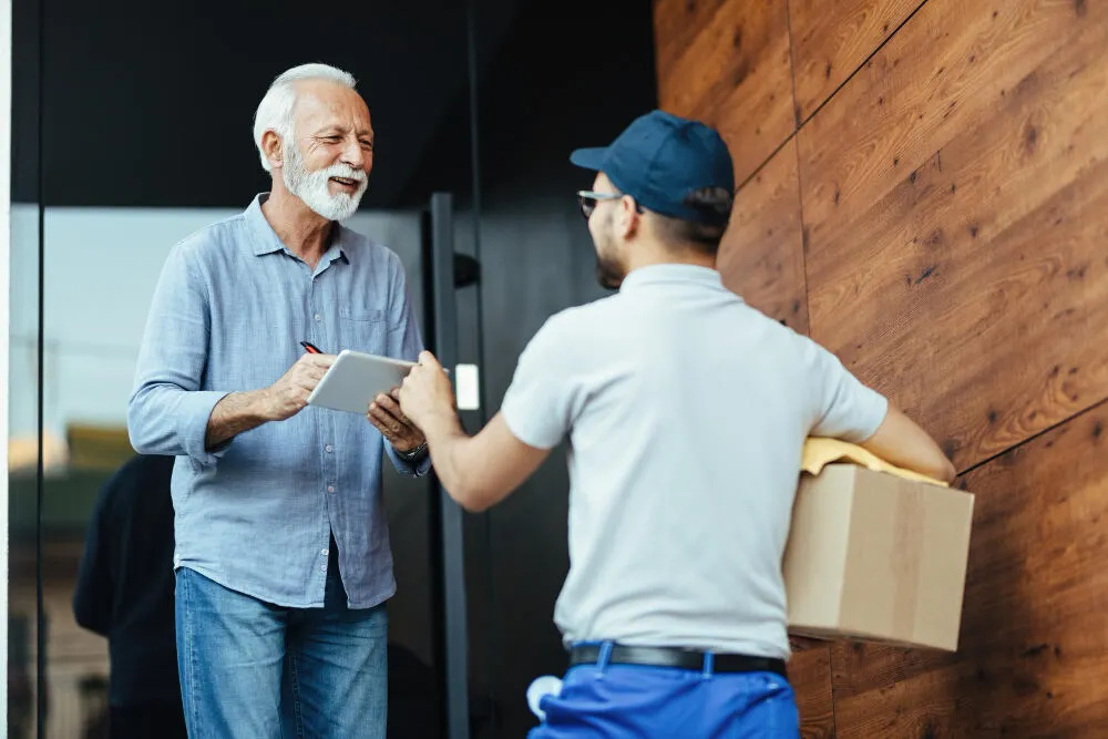 a man and door to door services man